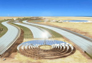 Unidad de cultivo en el Sahara